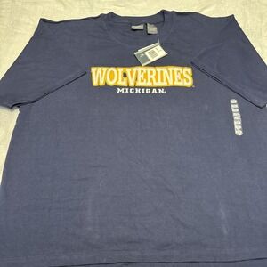 NWT Vtg Active Sports Michigan Wolverines Shirt Mens Sz 2XL NCAA Y2K Football